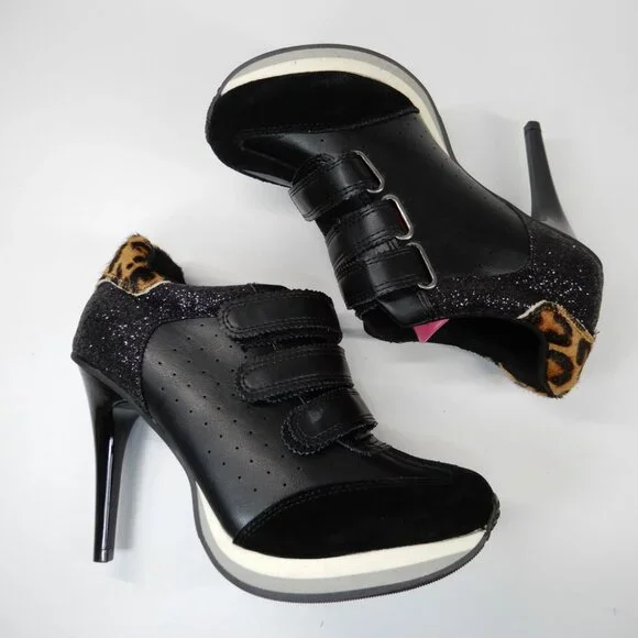 Steve Madden Blaik Stiletto Heels Sneakers Pumps Size 6.5 Black Multi NEW $129 - Picture 13 of 14